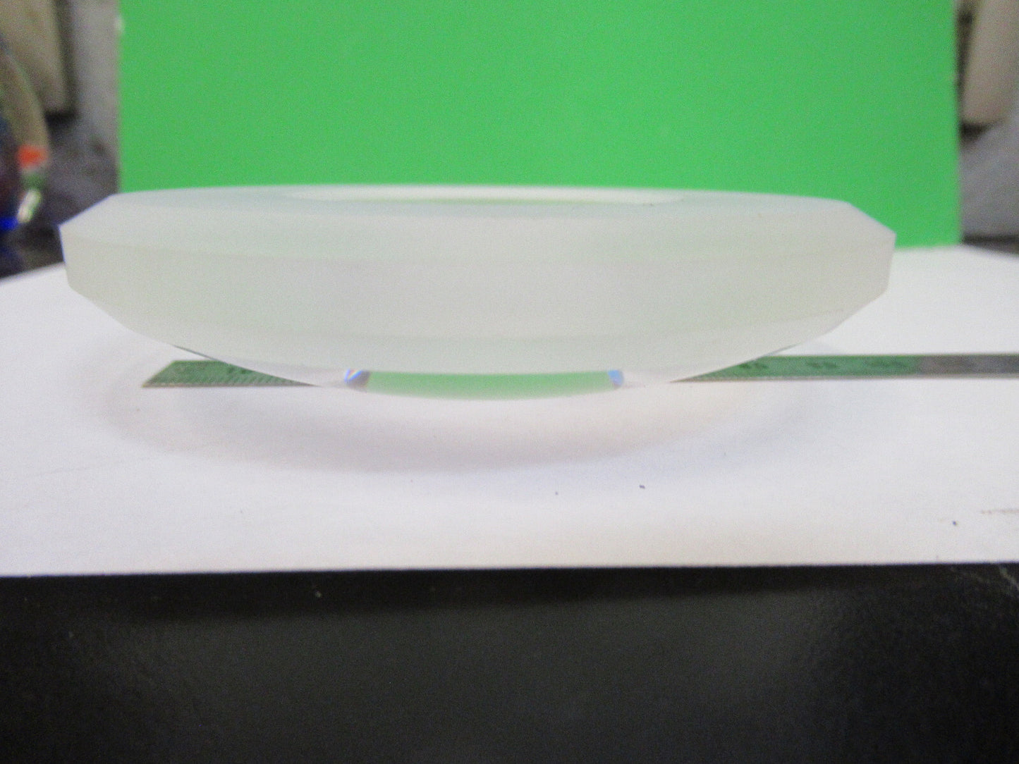 WEIRD HUGE LENS OPTICAL BK7 CONVEX CONCAVE MIL SPEC  OPTICS  AS PICTURED S1-B-08