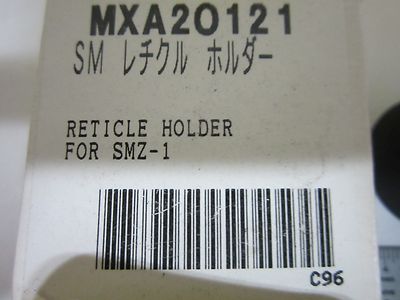 MICROSCOPE PART NIKON MXA20121 RETICLE HOLDER SMZ-1 OPTICS AS IS  BIN#19V-B-18