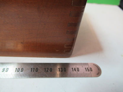 ANTIQUE BAUSCH LOMB MINI WOOD BOX DRAWER MICROSCOPE PART AS PICTURED  X2-A-86