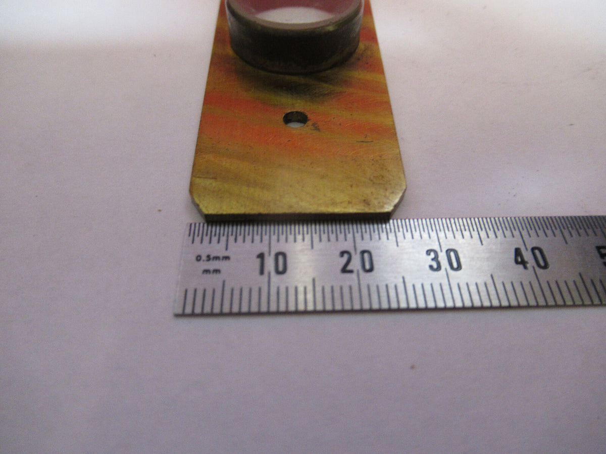 ANTIQUE BRASS COMPRESSORIUM STAGE LONDON MICROSCOPE PART AS PICTURED F8-A-40