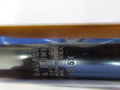 ANTIQUE BAUSCH LOMB 3,5X VERGRÖSSERUNG TUBUS OPTIK MIKROSKOP TEIL WIE BILD &amp;1E-C-99