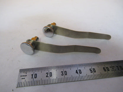 Antique Spencer Lens Co. American Optical Co. Pair Clips American Optics Microscope