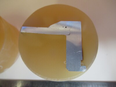 Lot 2 ea METALLOGRAPHIC METAL CROSS SECTION SPECIMEN MICROSCOPY SAMPLE &A7-A-21