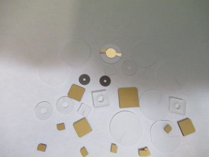 Lot Blanks Piezoelectric Quartz Crystal X-y-cut Gold Coated Piezo Sensor