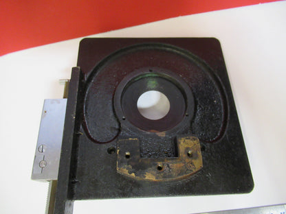 Ernst Leitz Weztlar Germany Xy Table Stage Brass Microscope Part