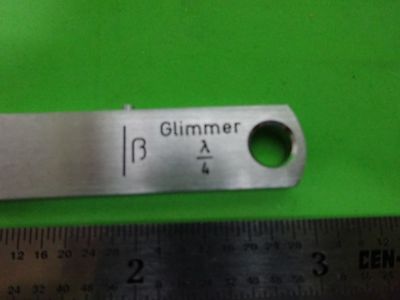 MICROSCOPE PART SLIDE QUARTER WAVE GLIMMER MICA OPTICS #36-FT-8