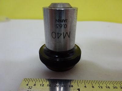 FOR PARTS MICROSCOPE OBJECTIVE OLYMPUS M40 OPTICS AS IS BIN#P7-31