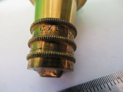 ANTIQUE BRASS OBJECTIVE CARL ZEISS 1900's RARE OPTICS MICROSCOPE PART F3-B-17