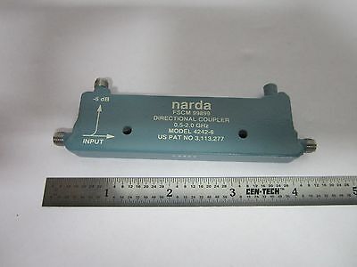 NARDA DIRECTIONAL COUPLER RF MICROWAVE FREQUENCY 2 GHz 4242-6 BIN#B2-C-93
