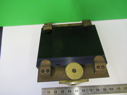 Antique Brass Stage Table Unknown Rare Microscope Part