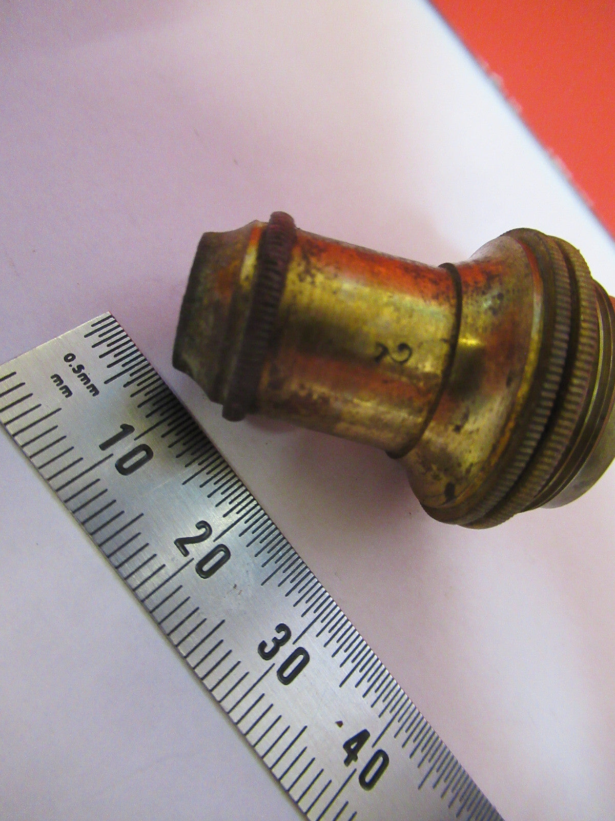 Antique Brass Koristka Italy Objective 8 Microscope Part
