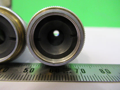 Lot 3 Ea Microscope Objective Lenses Bausch & Lomb 10X 43X 97X Optics