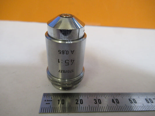 Ernst Leitz Wetzlar 45X /170 Objective Lens Optics Microscope Part
