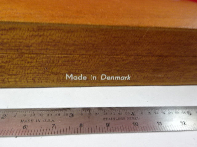 EMPTY WOODEN BOX BRUEL KJAER DENMARK MAHOGANY CASE ACCELEROMETER AS IS  #94-45