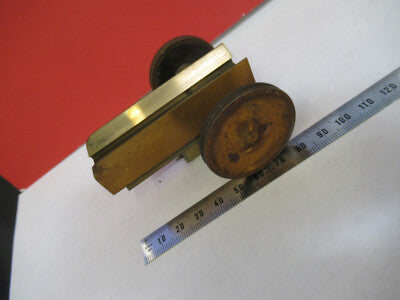 ANTIQUE BAUSCH LOMB BRASS STAGE 1,800's  MICROSCOPE PART AS PICTURED &P8-A-37