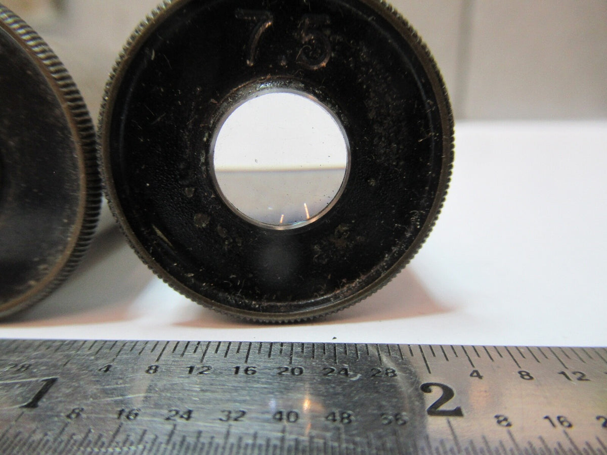 Bausch & Lomb 7.5 Antique Eyepiece Pair Lens Microscope Part