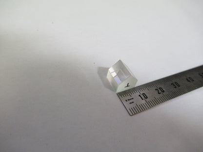 OPTICAL BK7 GLASS PRISM  MIL SPEC OPTICS MICROSCOPE PART AS PICTURED 80-B-02