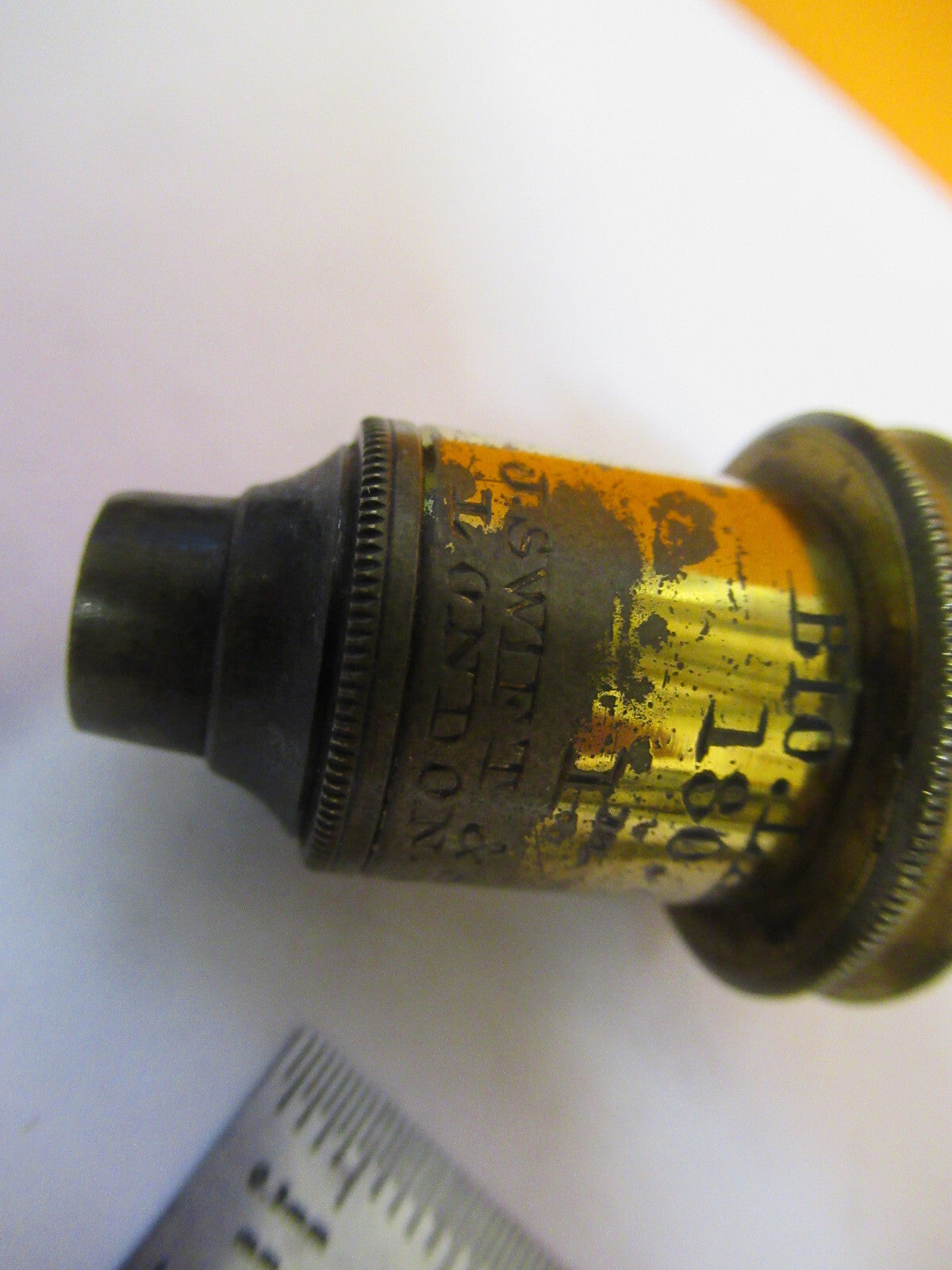 ANTIQUE SWIFT LONDON LENS BRASS OBJECTIVE MICROSCOPE AS PICTURED 47-FD-05
