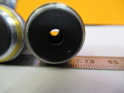 LOT UNITRON JAPAN 4X 40X 10X OBJECTIVE  LENS MICROSCOPE PART AS PICTURED Y1-A-58