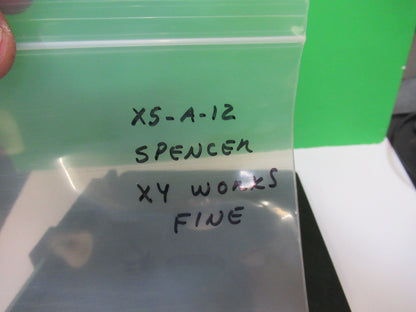 SPENCER AO VINTAGE STAGE TABLE XY ANTIQUE MICROSCOPE PART AS PICTURED X5-A-12