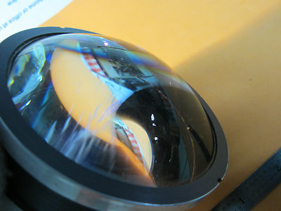 Optical large mounted convex concave lens [severe scratches] Laser Optics