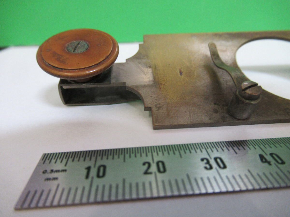 Antique Brass Bausch & Lomb 1870's Stage Clip Microscope Part