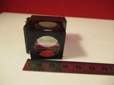 Optical Glass Prism Olympus Japan Head Microscope Part Optics AS Pic