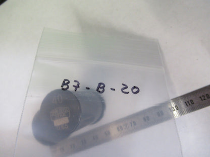 CARL ZEISS GERMANY EMPTY BRASS OBJECTIVE 40 CANISTER MICROSCOPE PART  B7-B-20