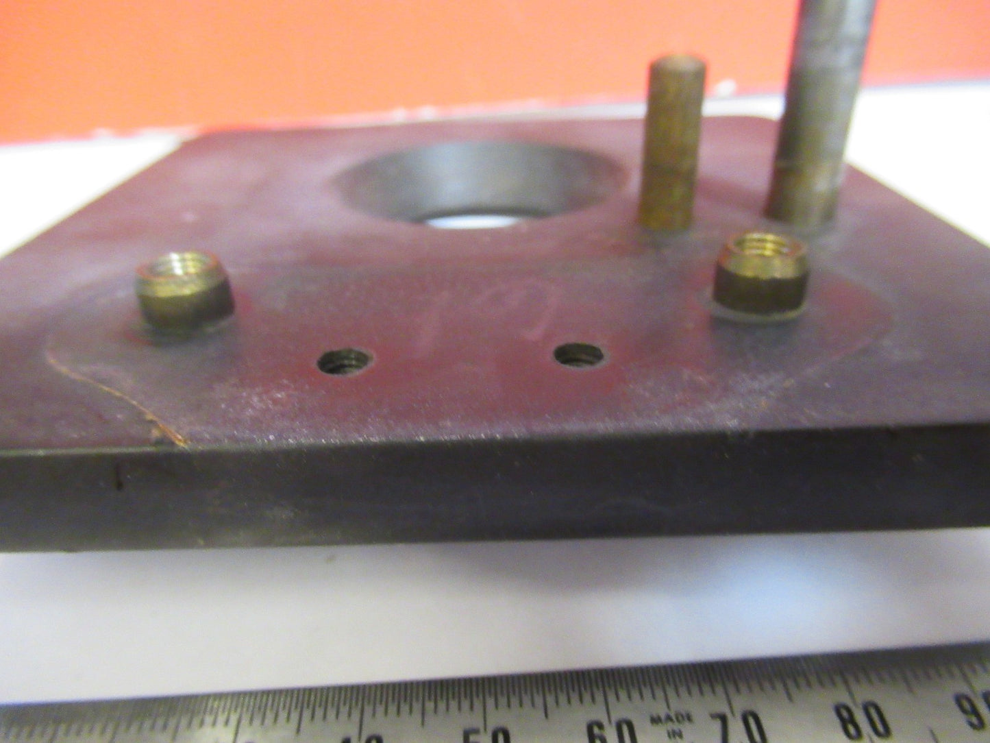 ANTIQUE SPENCER AO STAGE TABLE SPECIMEN MICROSCOPE PART AS PICTURED V7-A-88