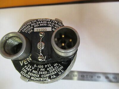 BENDIX TRU-66/A TRANSMITTER PRESSURE 418-00044 NSN AIRCRAFT PART AS PIC &P4-A-27