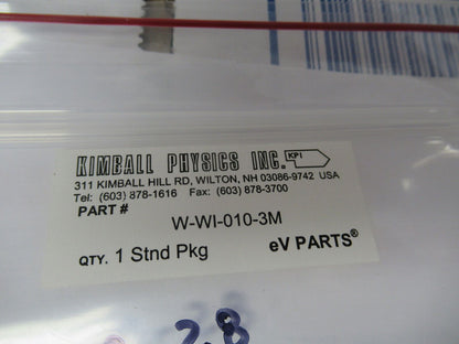 KIMBALL PHYSICS eV LOT TUNGSTEN WIRE HIGH VACUUM RATED AS PICTURED  #W1-A-28