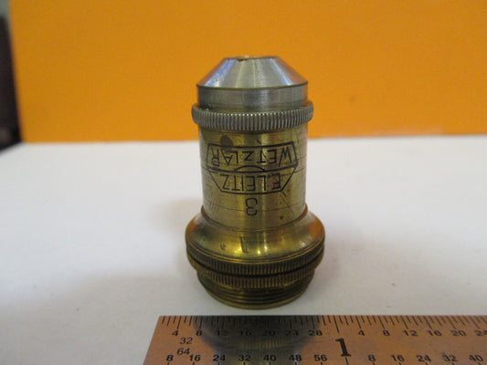 Antique Ernst Leitz Objective "3" Optics Microscope Part