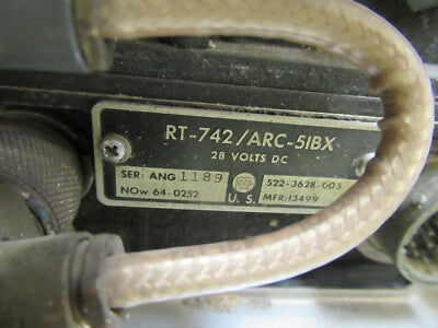 ROCKWELL COLLINS RT-742/ ARC-51BX UH-1 F14 RADIO VINTAGE COLLECTABLE AS PICTURED