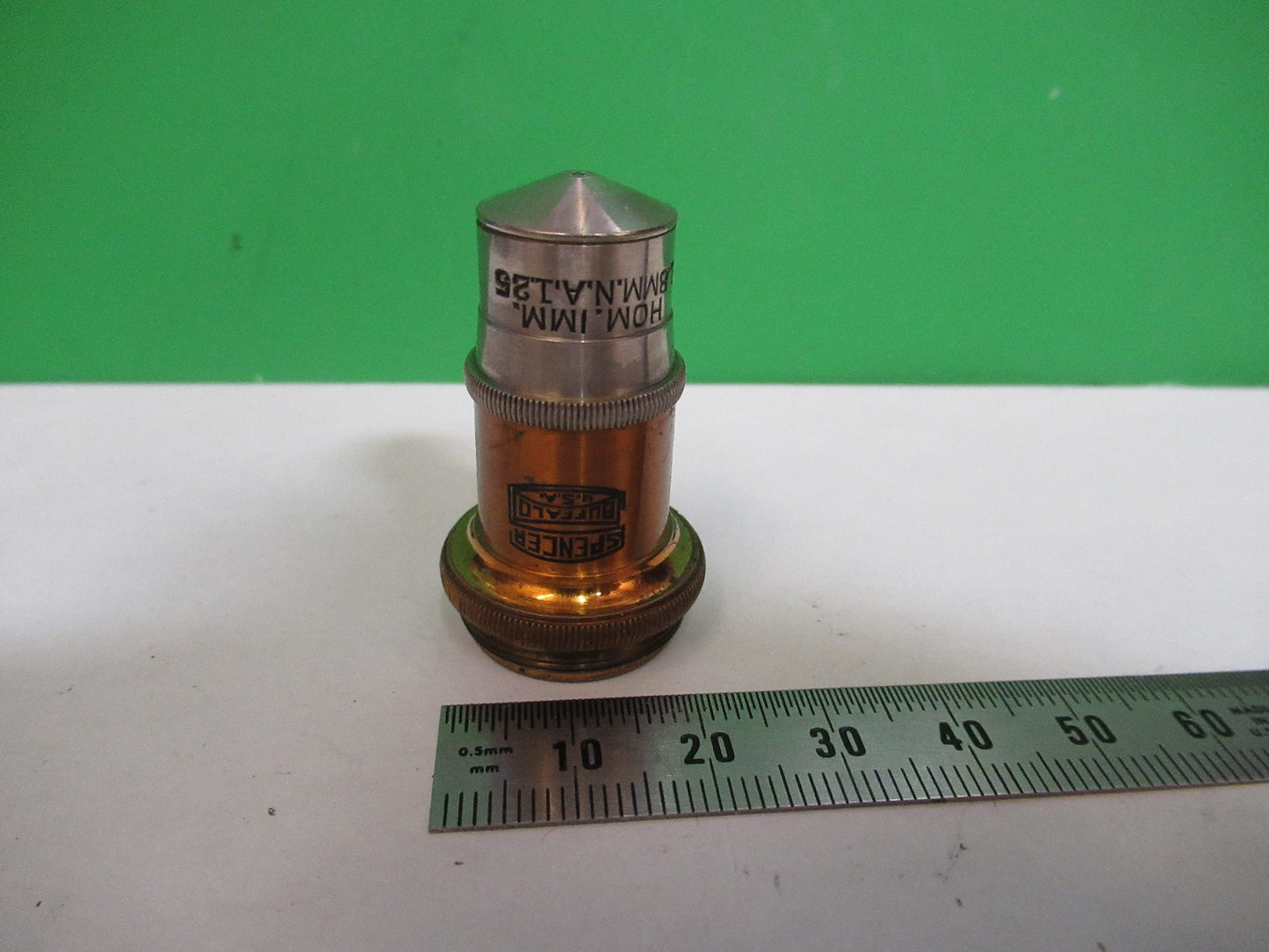 ANTIQUE SPENCER OPTICS AO OBJECTIVE 95X LENS MICROSCOPE PART AS PICTURED T5-A-73