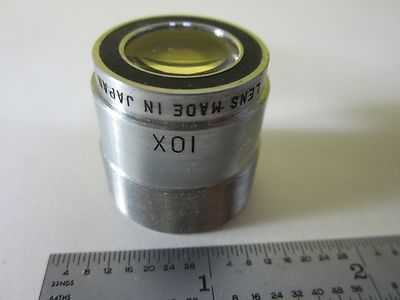 FOR PARTS MICROSCOPE OBJECTIVE JAPAN 10X OPTICS AS IS BIN#31-B-22