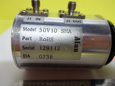 RF MICROWAVE FREQUENCY COAXIAL STEP ATTENUATOR ALAN 50V10 SMA as pictured #X2-17