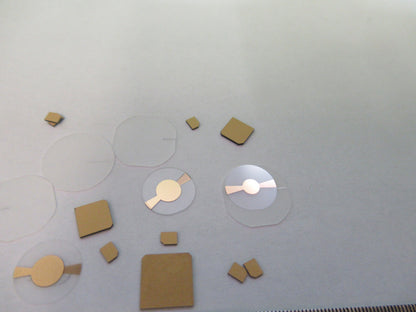 Lot Blanks Piezoelectric Quartz Crystal X-y-cut Gold Coated Piezo Sensor