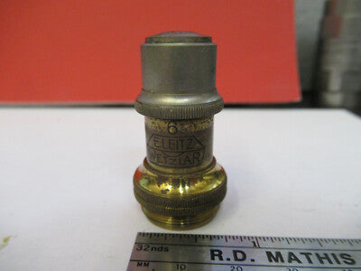 Antique Ernst Leitz Brass Objective Microscope Part Optics