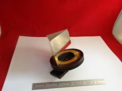 MICROSCOPE PART REICHERT AUSTRIA MOUNTED ROTABLE MIRROR OPTICS AS IS B#R5-A-11