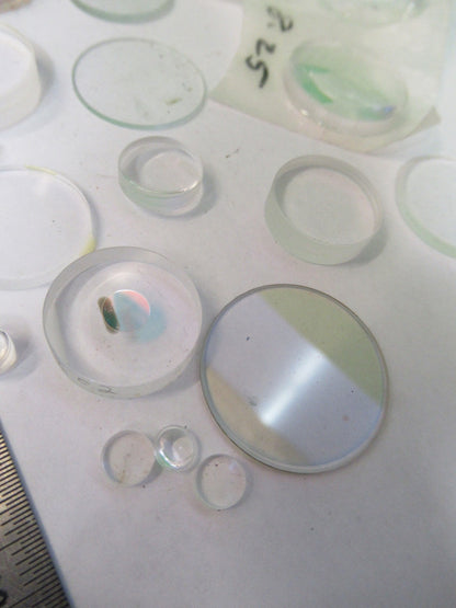 LOT OPTICAL GLASS LENSES ASSORTED LASER OPTICS NICE AS PICTURED U9-A-46