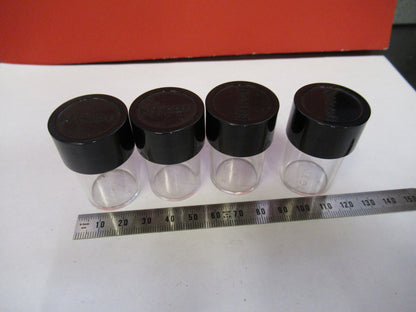 NIKON JAPAN LOT PLASTIC CANISTER OBJECTIVES MICROSCOPE PART AS PICTURED 6V-FT-97