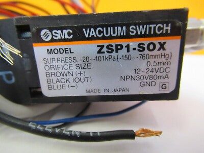 SMC AIR PNEUMATIC CONTROL VACUUM SWITCH ZSP1-S0X BLOCK AS PICTURED &27-B-05