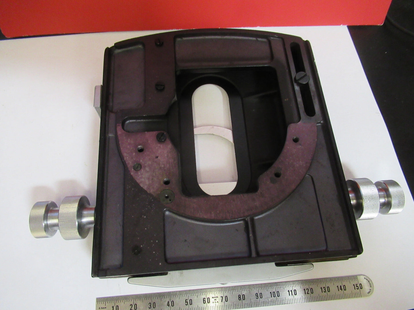 Wild Swiss M20 Stage Table Micrometer Microscope Part AS Pic