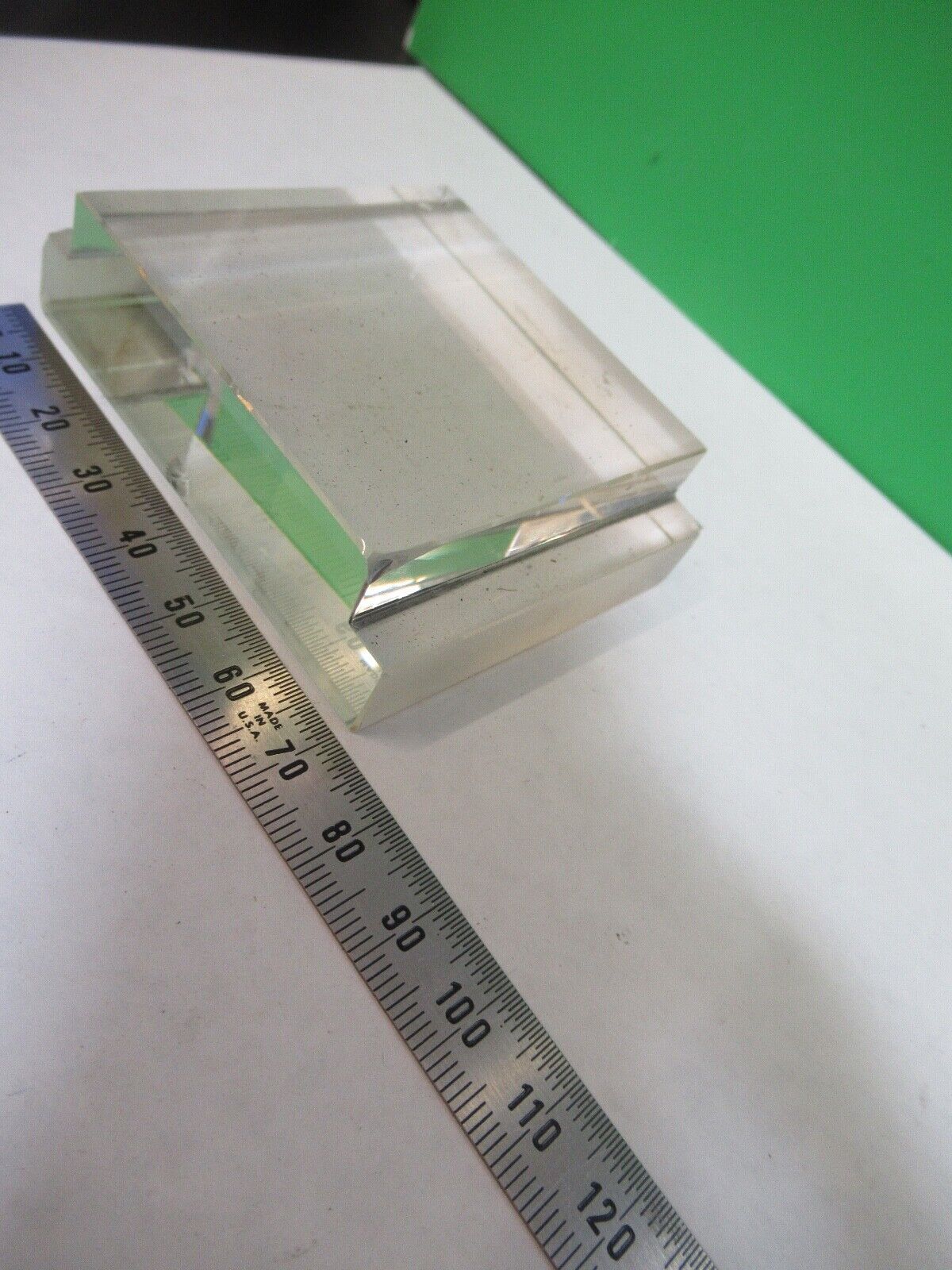 OPTICAL RARE GLASS BLOCK MIL SPEC THICK LASER OPTICS AS PICTURED G7-A-57