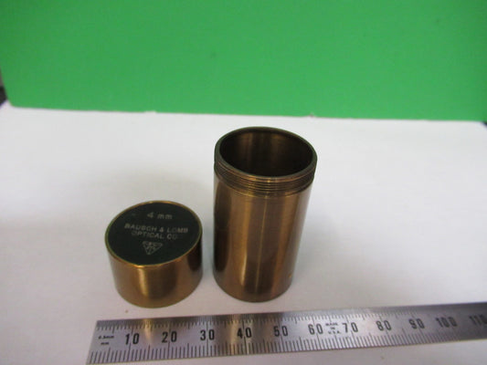 ANTIQUE BAUSCH LOMB BRASS CAN OBJECTIVE MICROSCOPE PART AS PICTURED  V1-A-05
