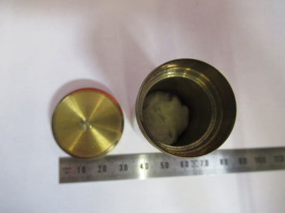 ANTIQUE BRASS EMPTY OBJECTIVE CAN POWELL MICROSCOPE PART AS PICTURED F8-A-04