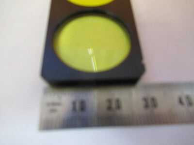 Ernst Leitz Wetzlar Slide Yellow Filter Optics Microscope Part