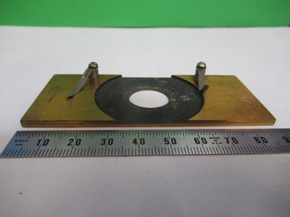 Antique Brass Bausch & Lomb Rare Stage Plate Microscope Part