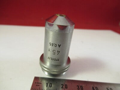 Ernst Leitz Germany Microscope Part Objective Lens 45X /170 Optics