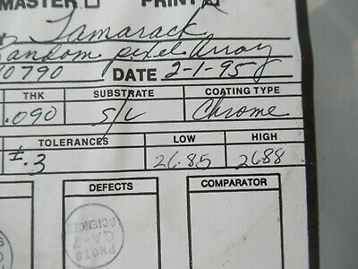 COLLECTABLE PHOTOMASK PHOTO SCIENCES ELECTRONIC COMPONENTS RARE AS PIC &F5-A-118